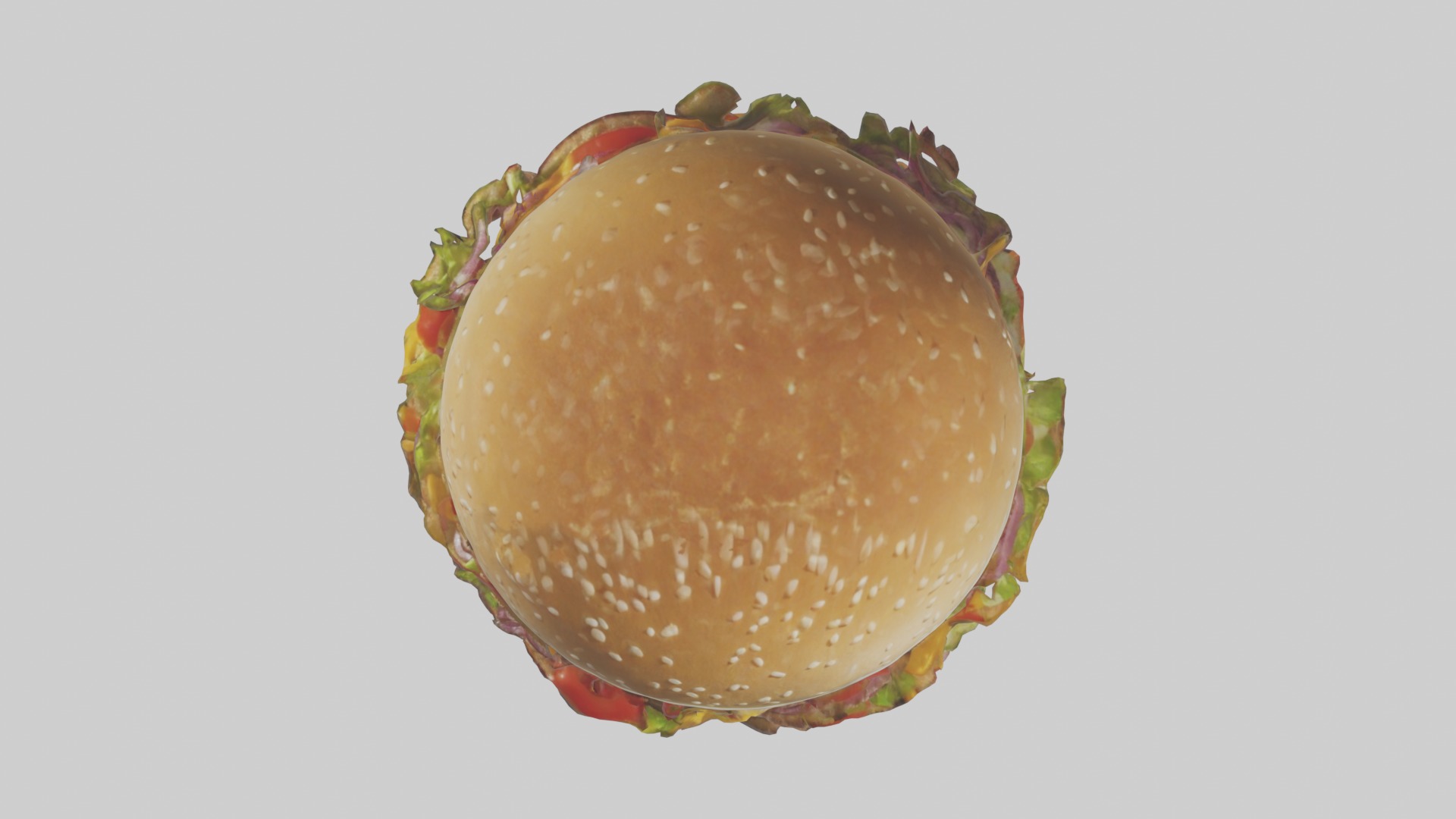 Burger Model 1 Low-poly 3D model_8