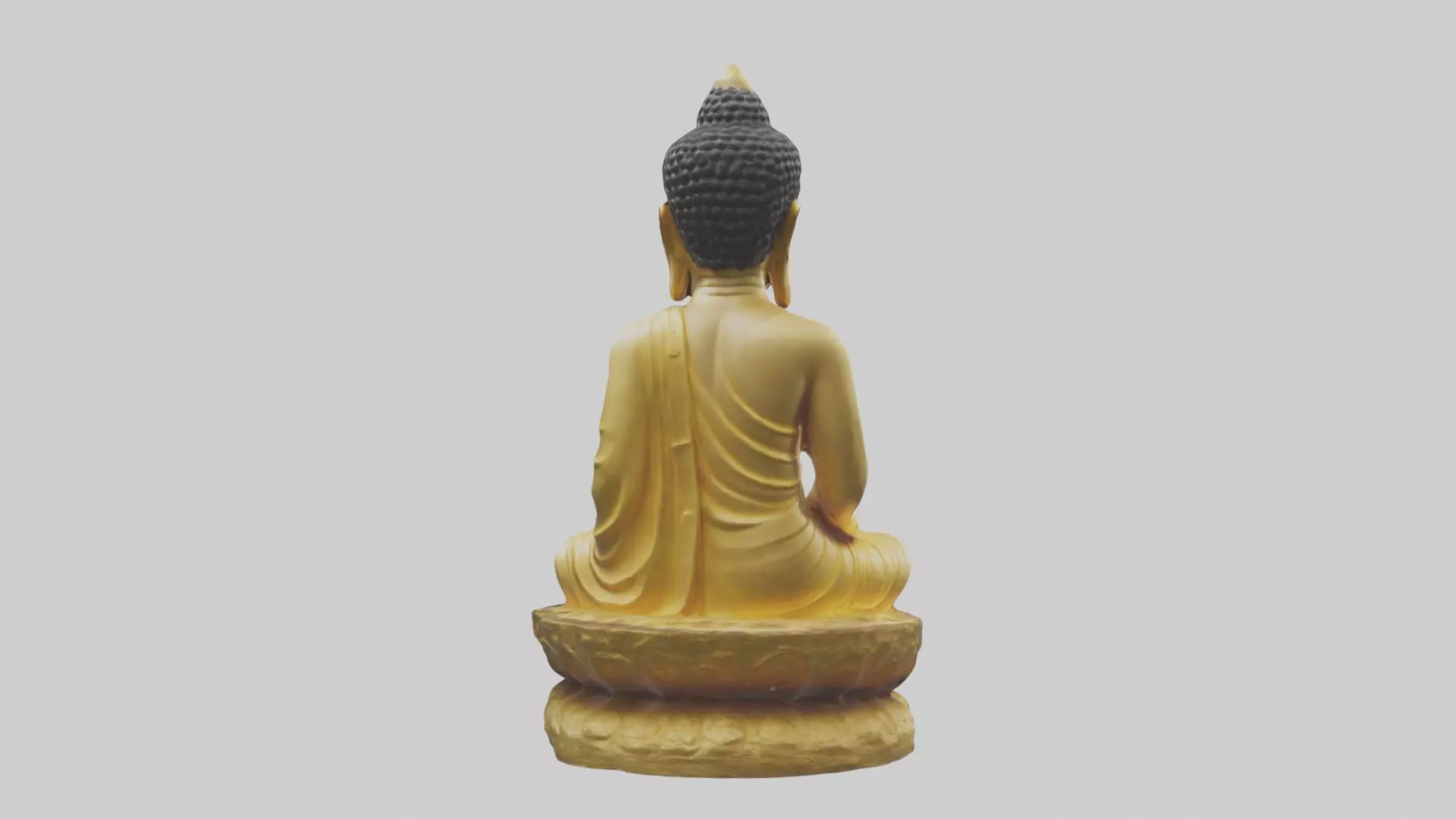 Buddhastatue Model 1 Low-poly 3D model_0