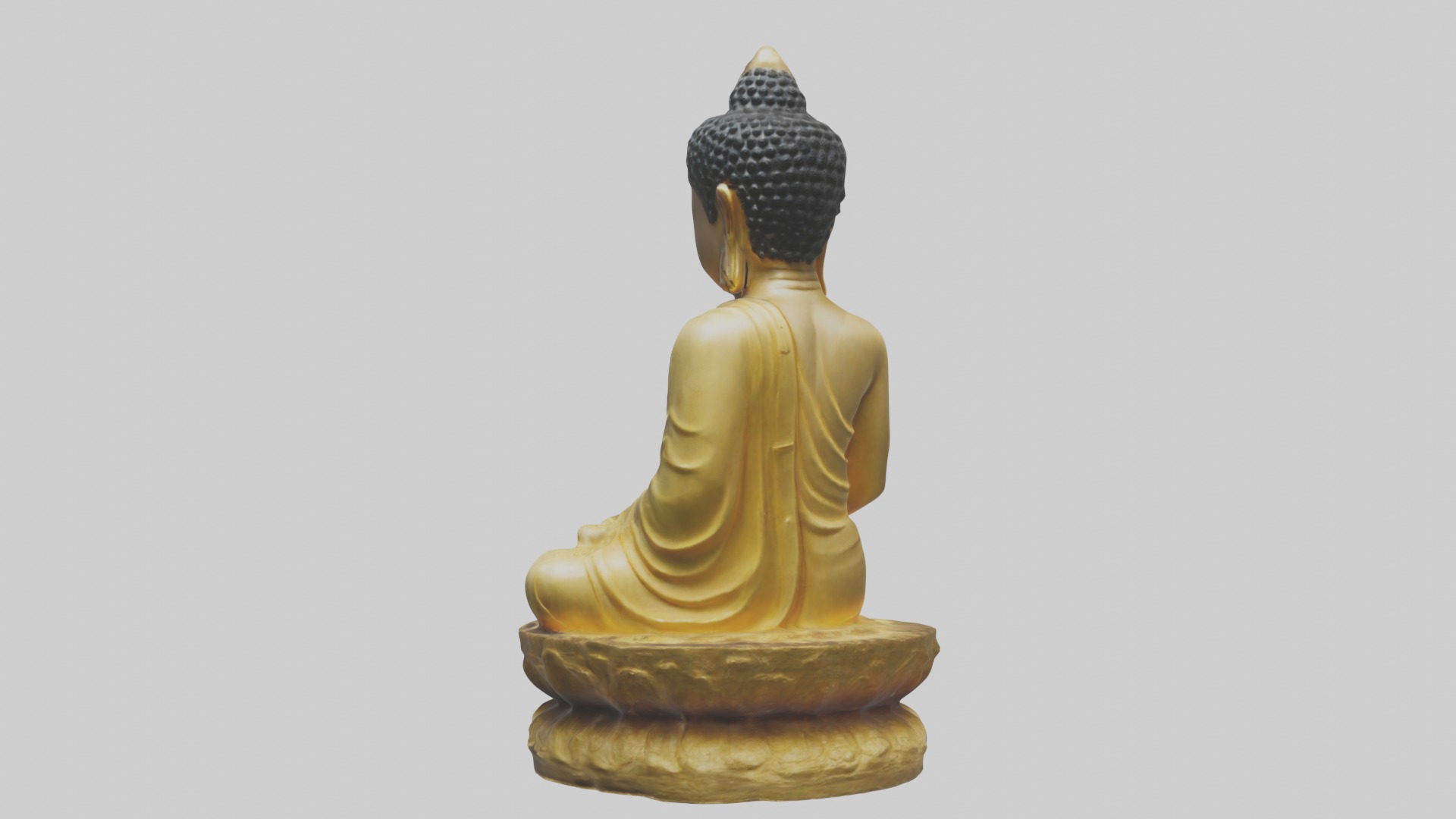 Buddhastatue Model 1 Low-poly 3D model_1