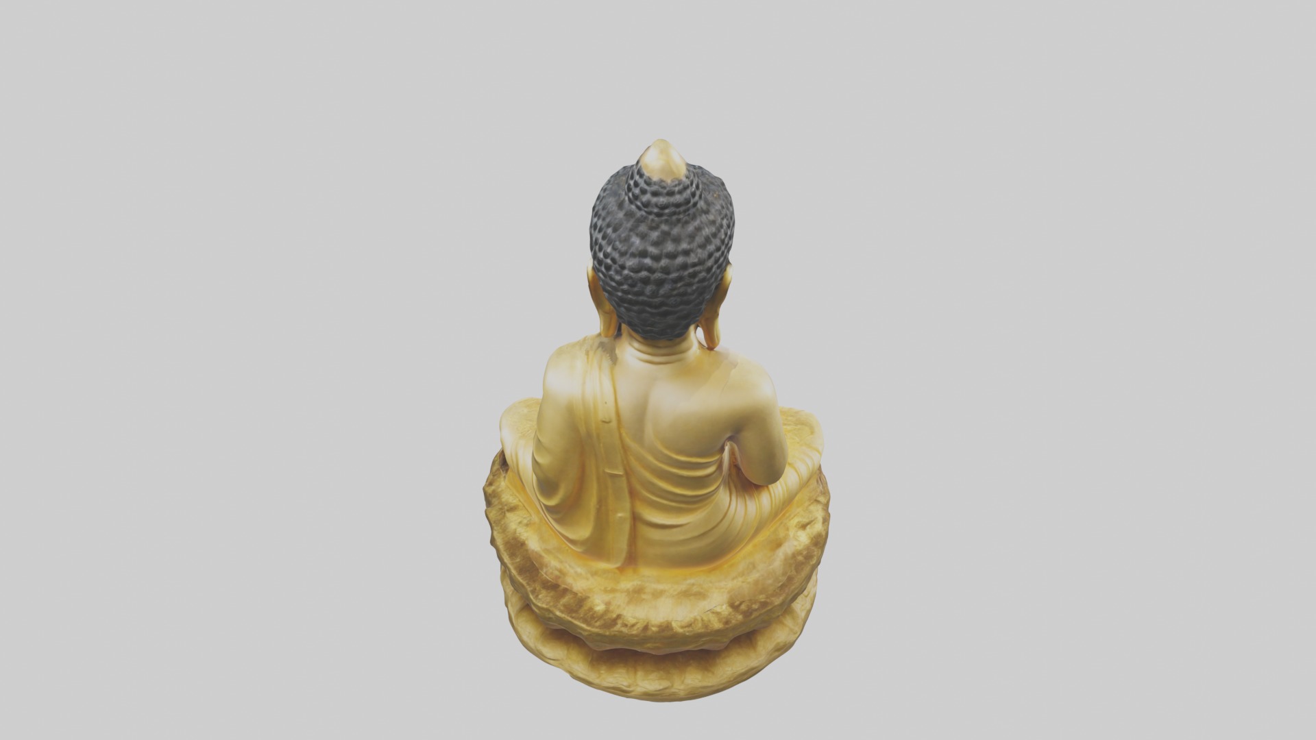 Buddhastatue Model 1 Low-poly 3D model_9
