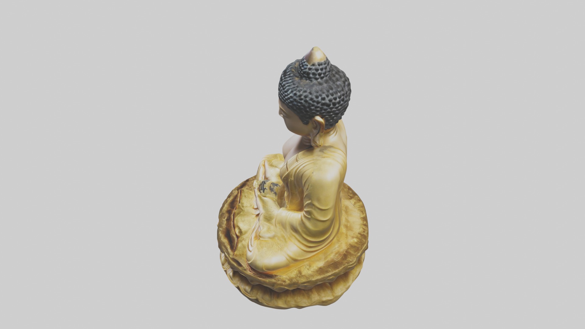 Buddhastatue Model 1 Low-poly 3D model_11