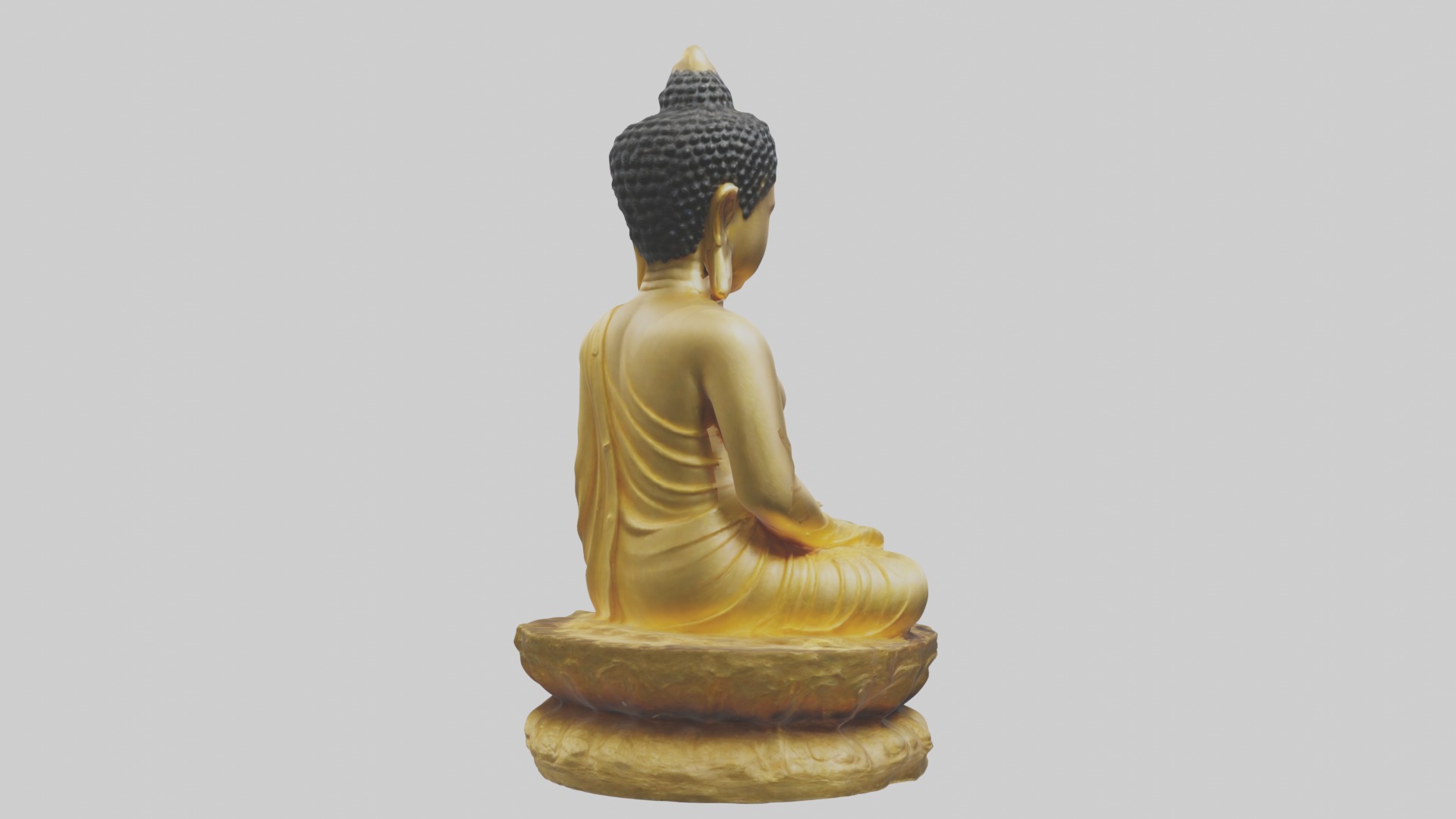 Buddhastatue Model 1 Low-poly 3D model_2