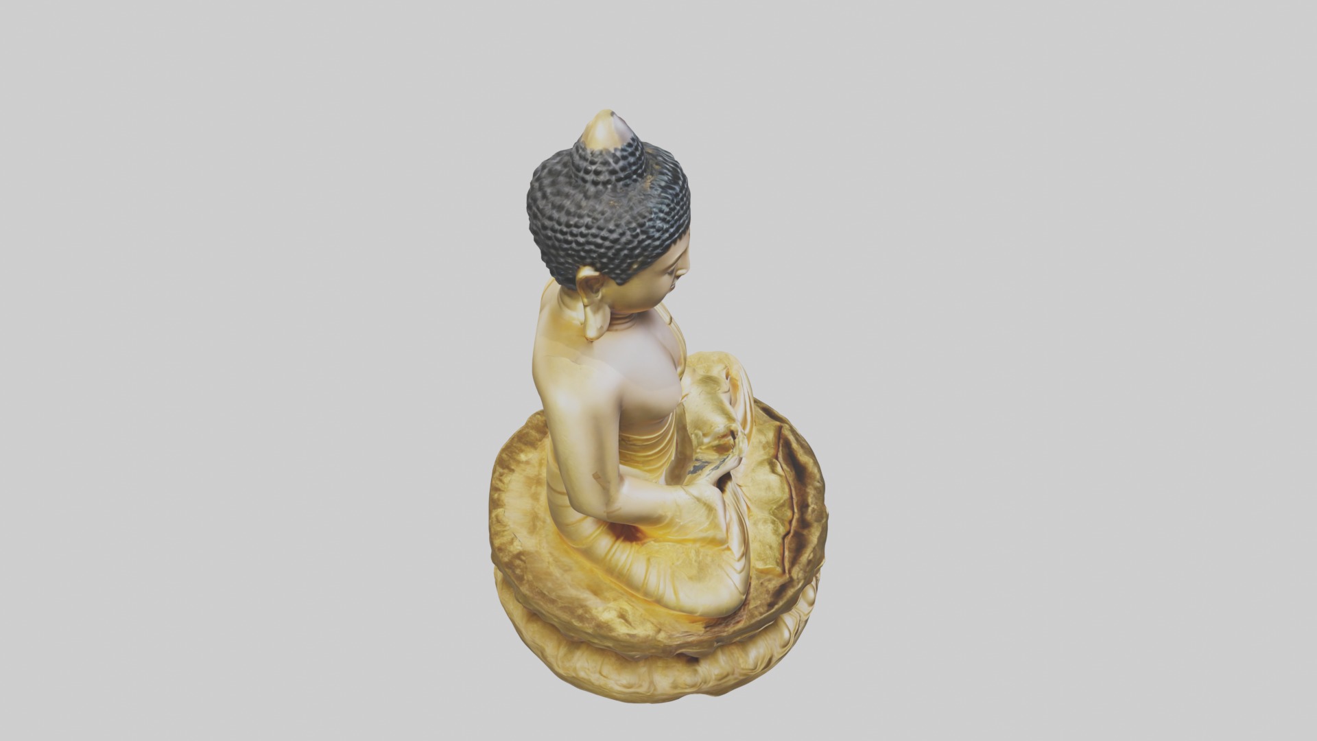 Buddhastatue Model 1 Low-poly 3D model_12