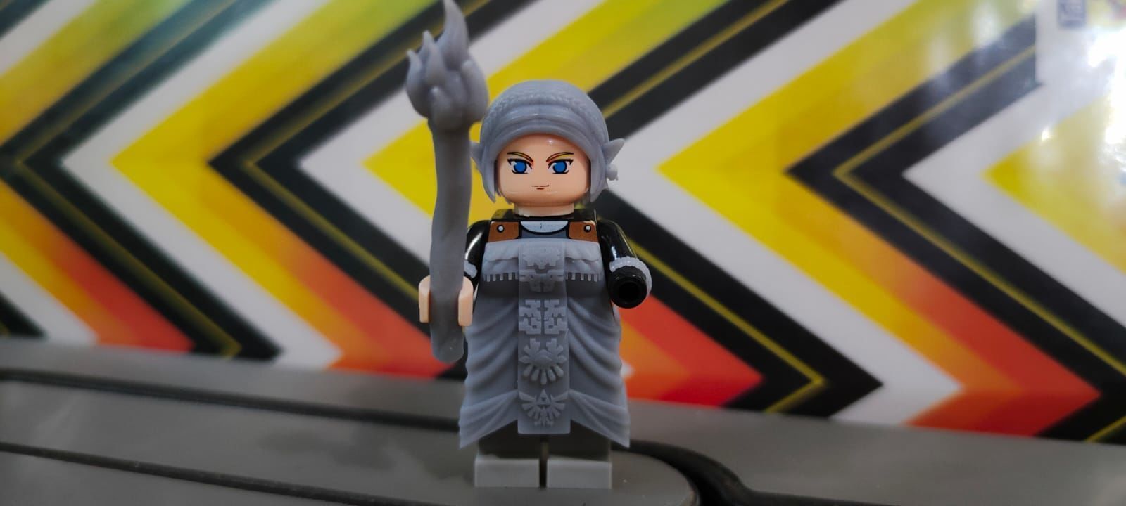 Lego Brick minifigure compatible Princess Zelda  3D print model_1