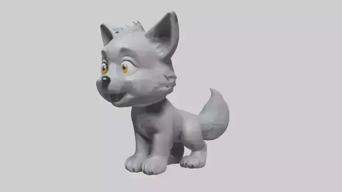 Babywolf Model 1 Low-poly 3D model