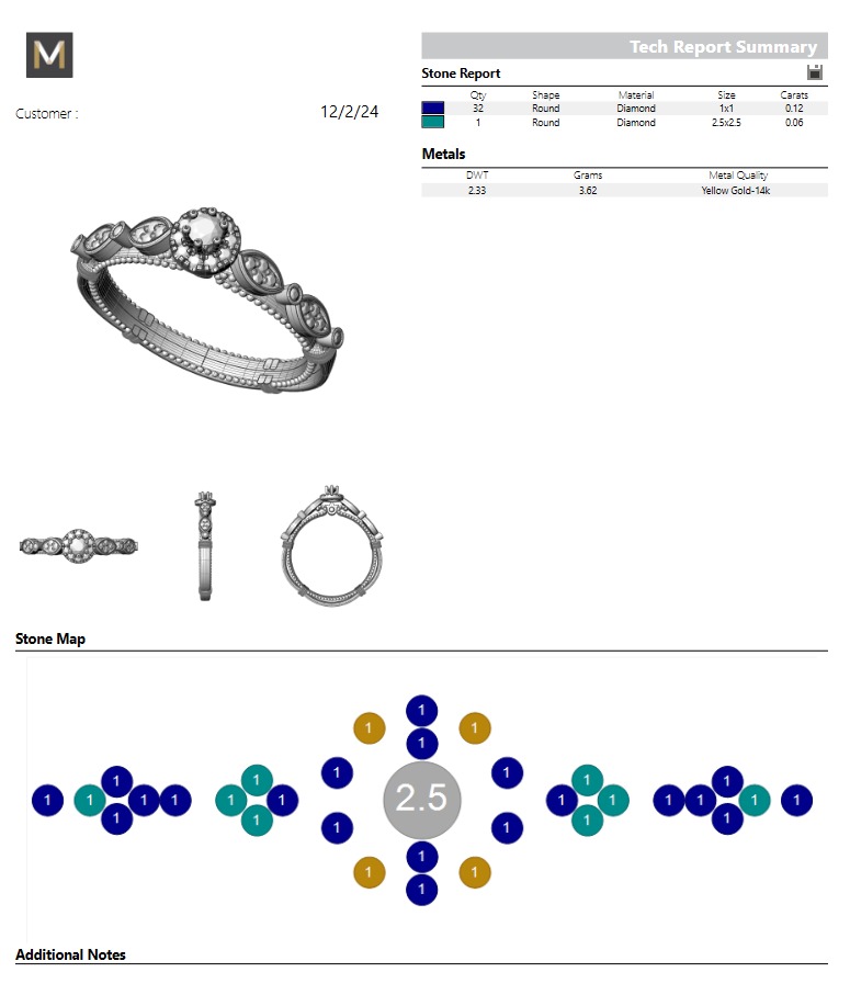 Gold Ring With Diamonds 3D print model_11