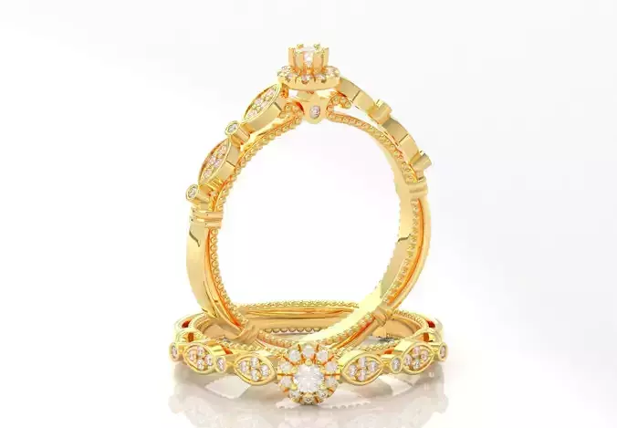 Gold Ring With Diamonds