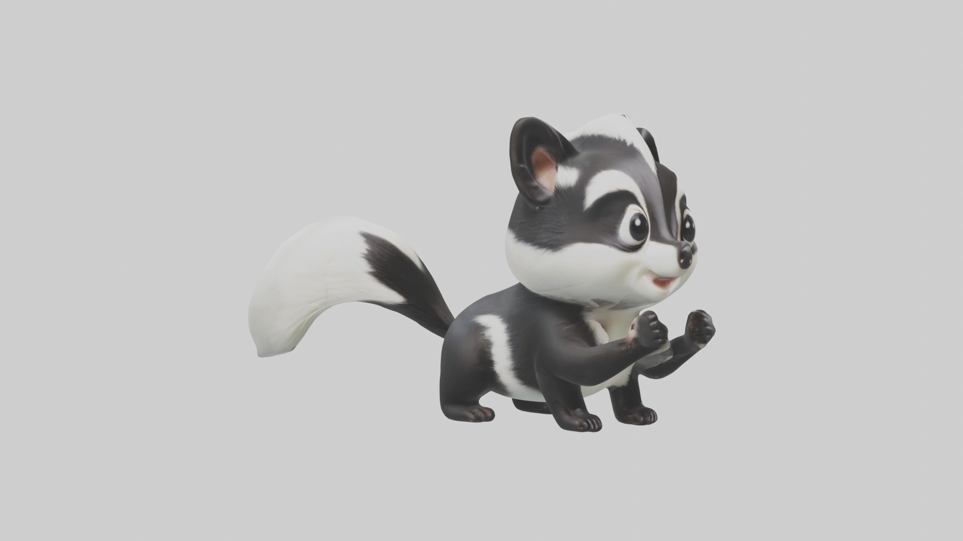 Babyskunk Model 1 Low-poly 3D model_5