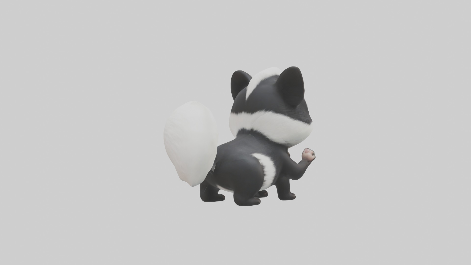 Babyskunk Model 1 Low-poly 3D model_3