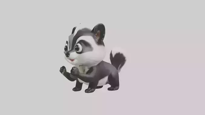 Babyskunk Model 1 Low-poly 3D model