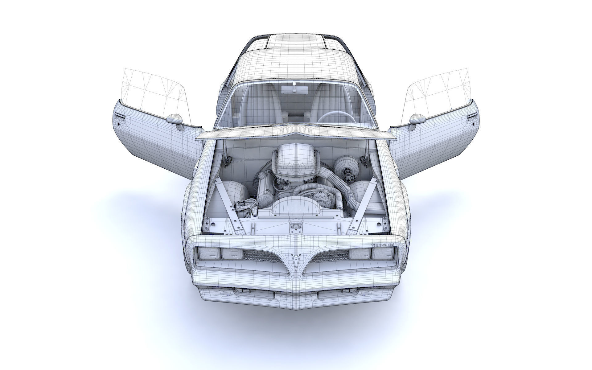 Pontiac Firebird Trans Am Type K 1977 3D model_7