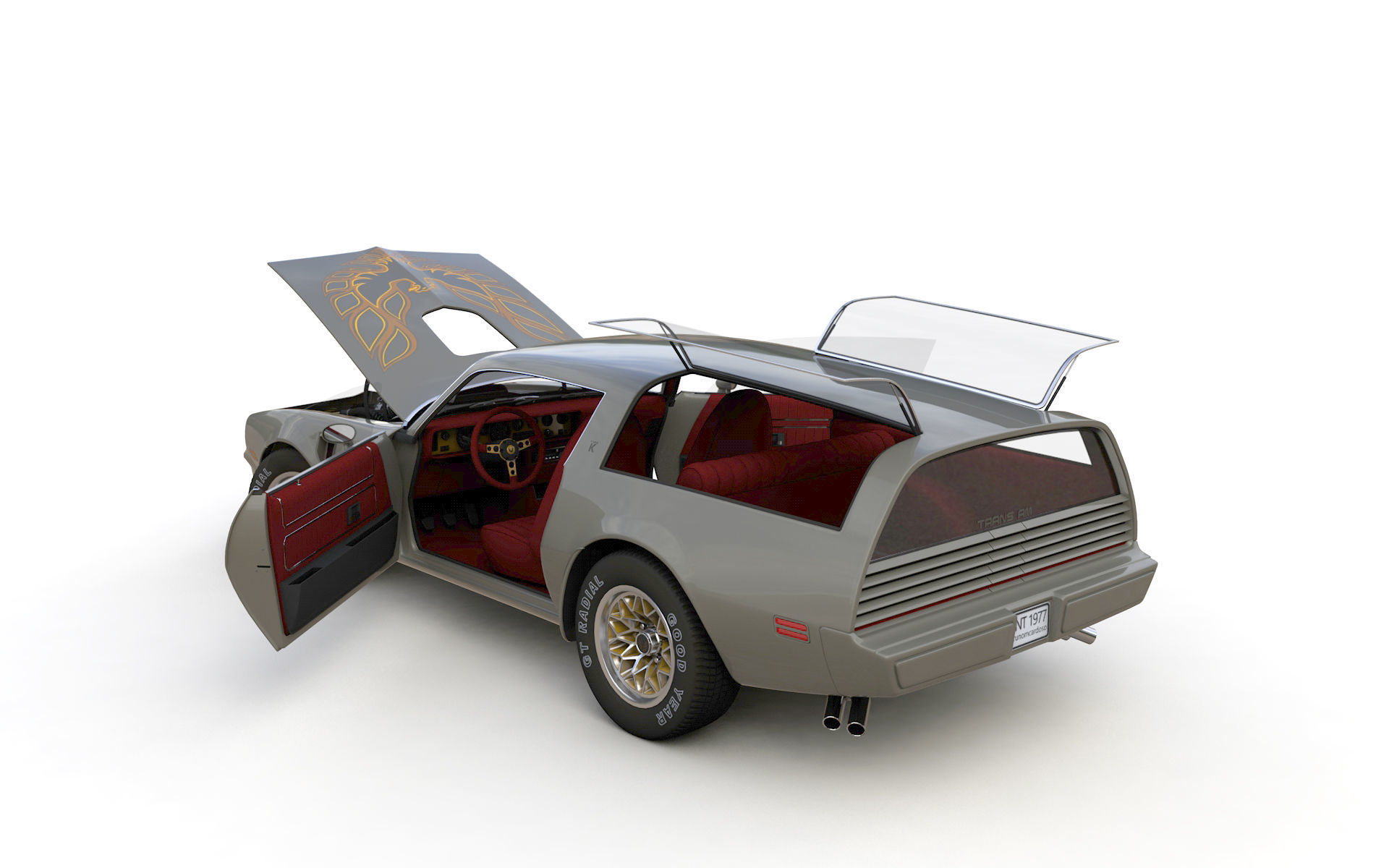Pontiac Firebird Trans Am Type K 1977 3D model_9
