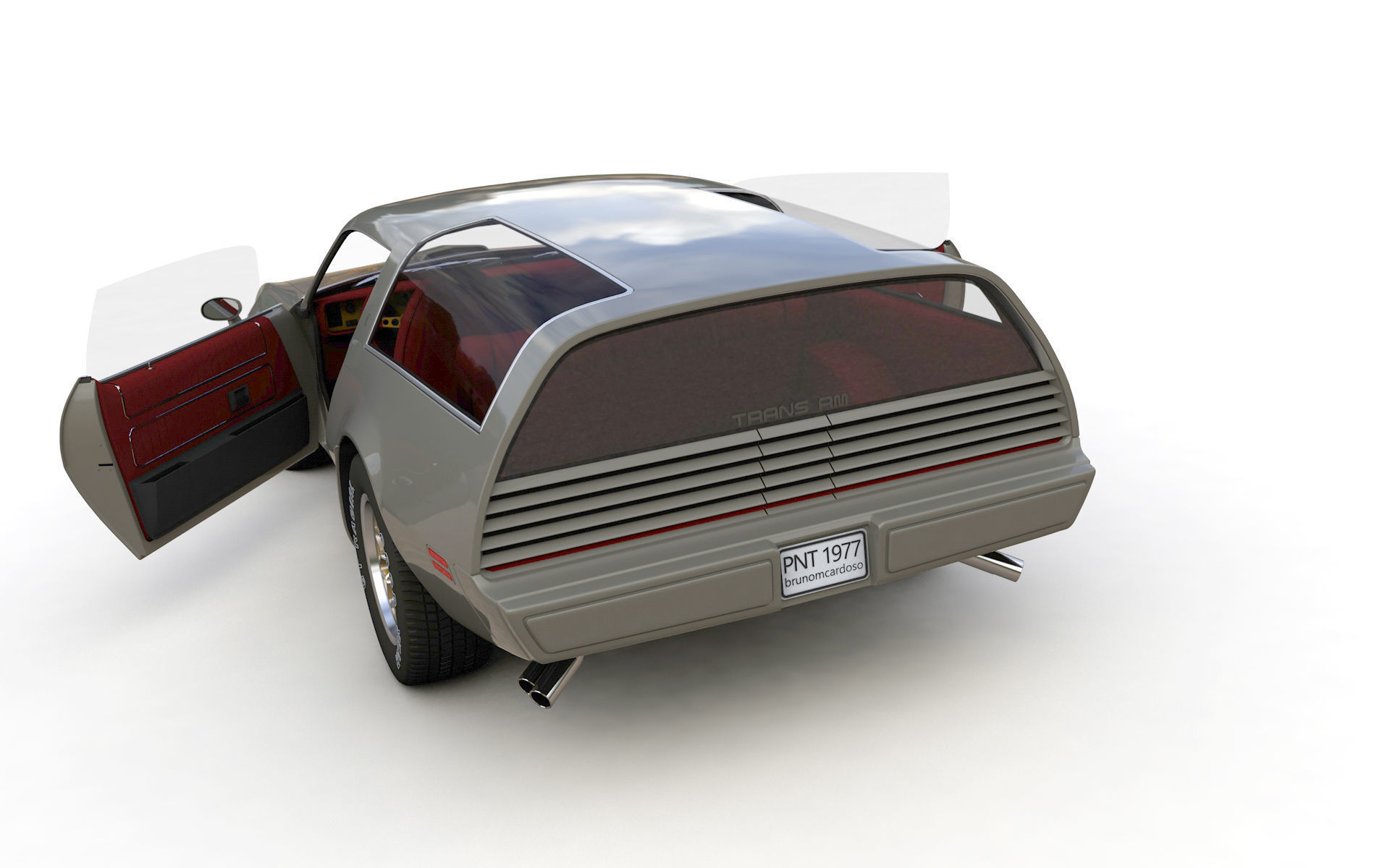 Pontiac Firebird Trans Am Type K 1977 3D model_11