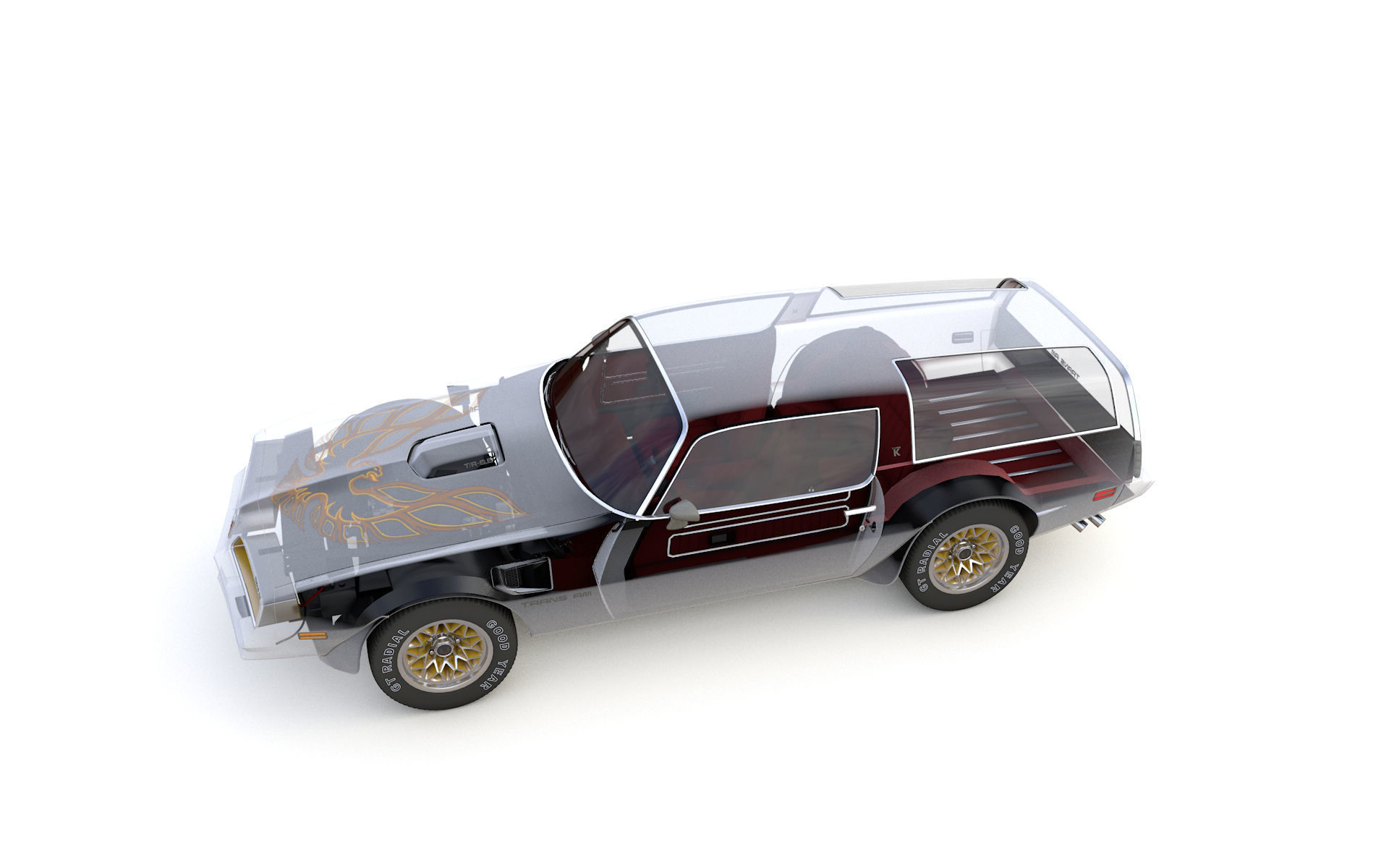 Pontiac Firebird Trans Am Type K 1977 3D model_17