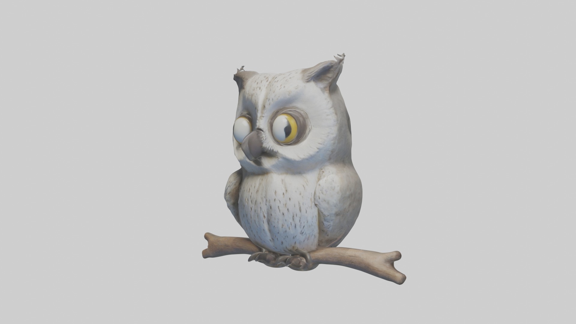 Babyowl Model 1 Low-poly 3D model_4