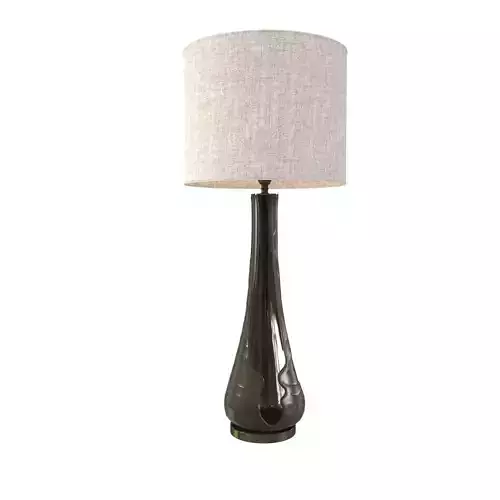 Olive  Frosted Trail Lamp On Antique Brass Bases