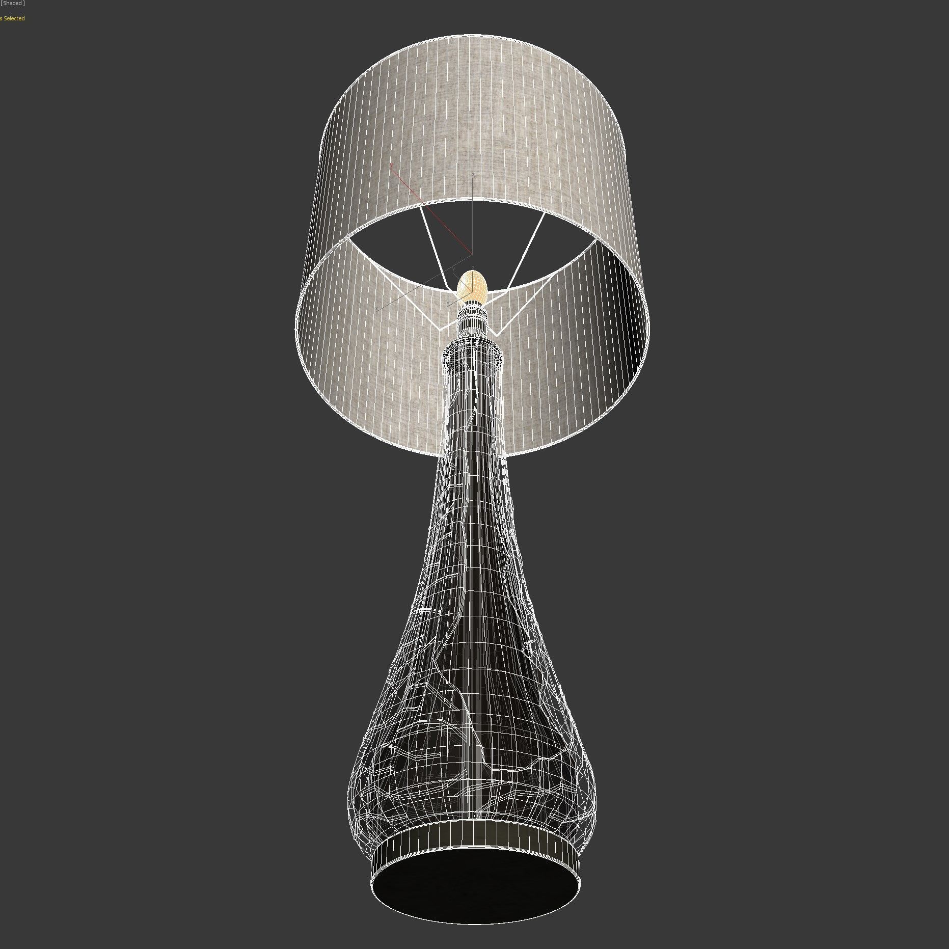 Olive Frosted Trail Lamp On Antique Brass Bases 3D model_3