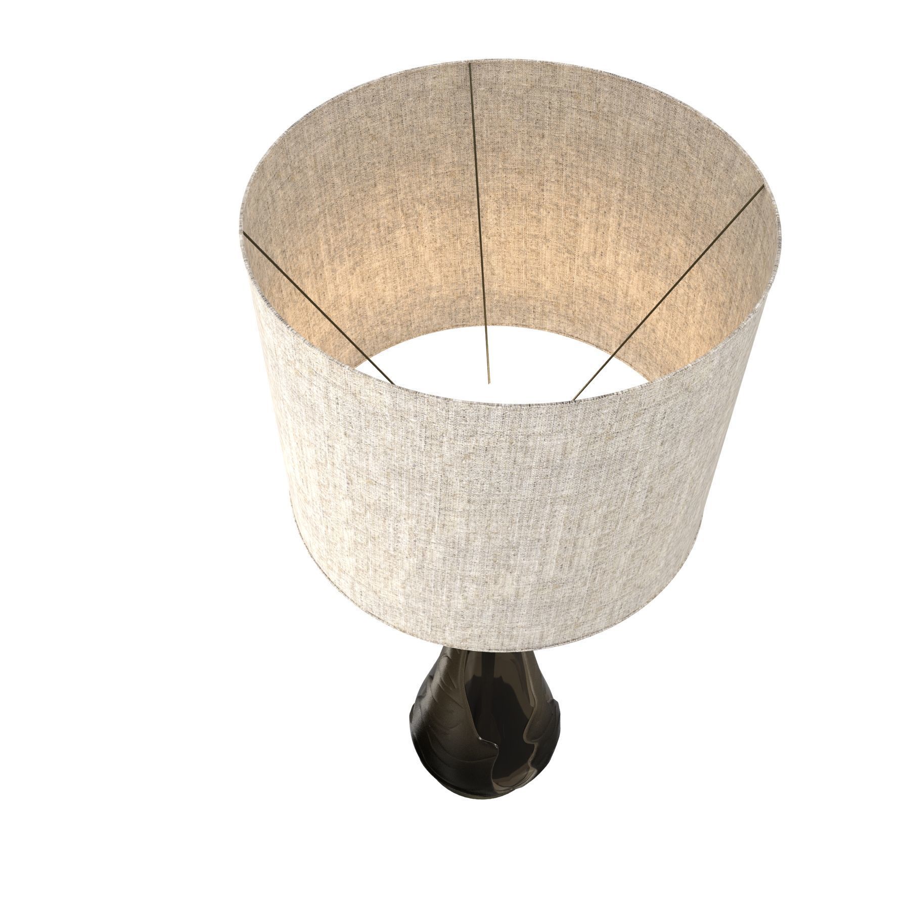 Olive Frosted Trail Lamp On Antique Brass Bases 3D model_8
