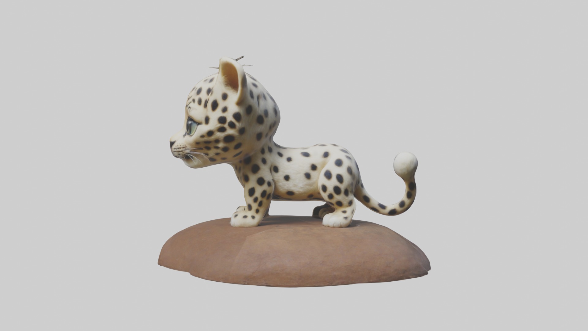 Babyleopard Model 1 Low-poly 3D model_3
