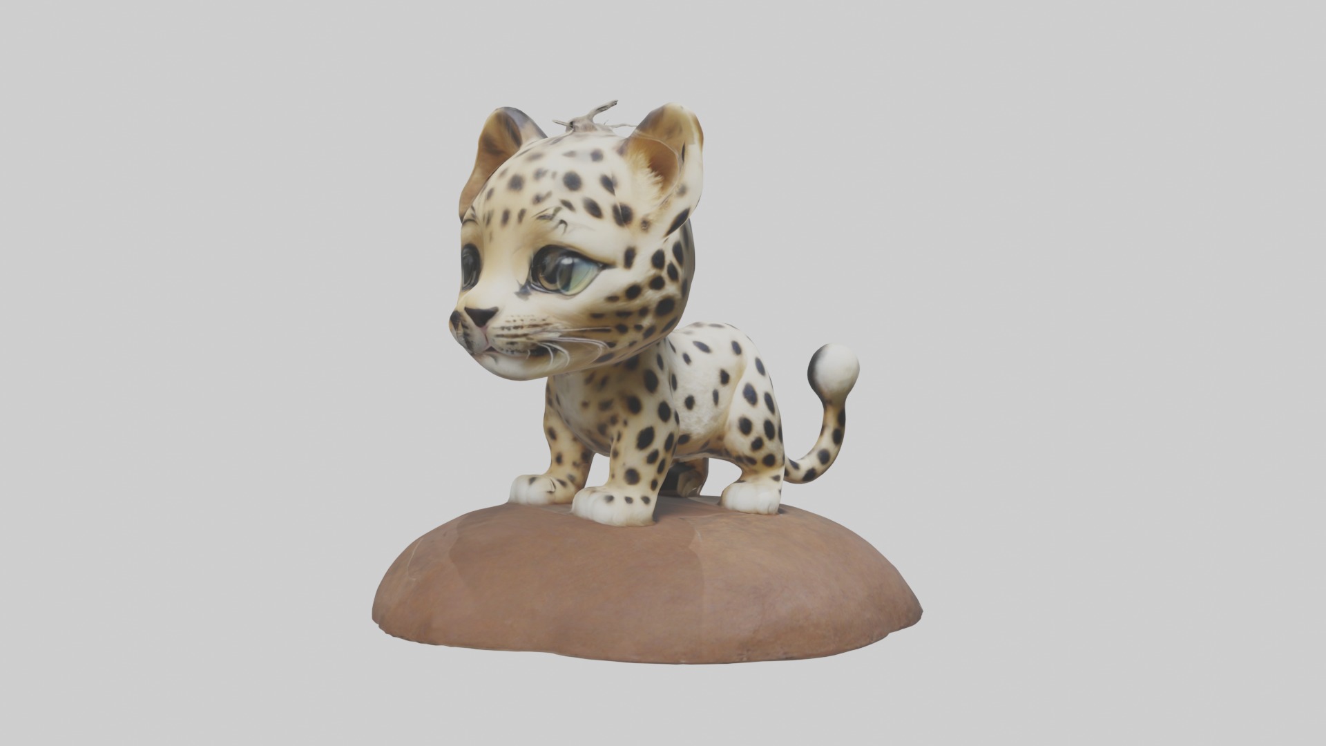 Babyleopard Model 1 Low-poly 3D model_5