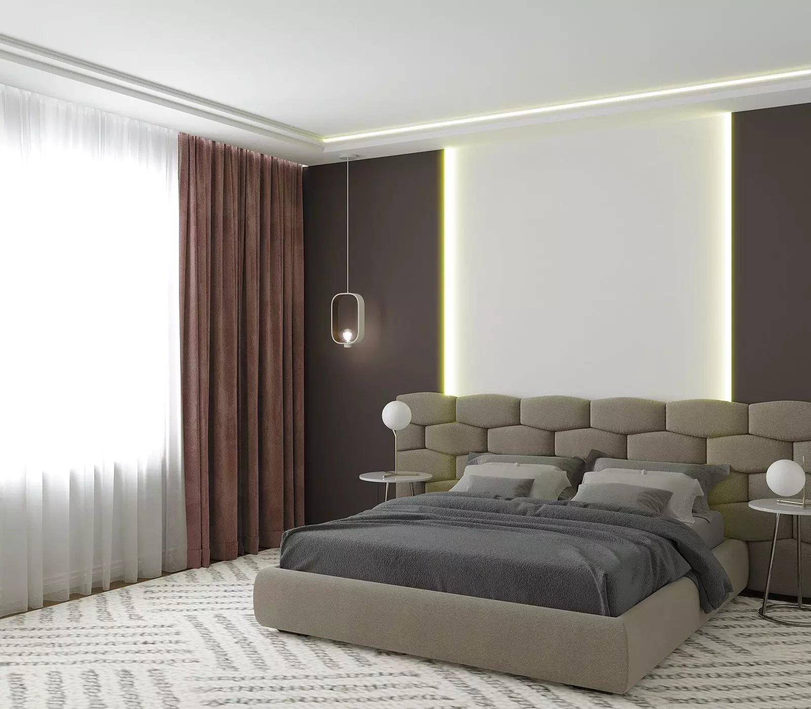 interior bedroom Low-poly 3D model