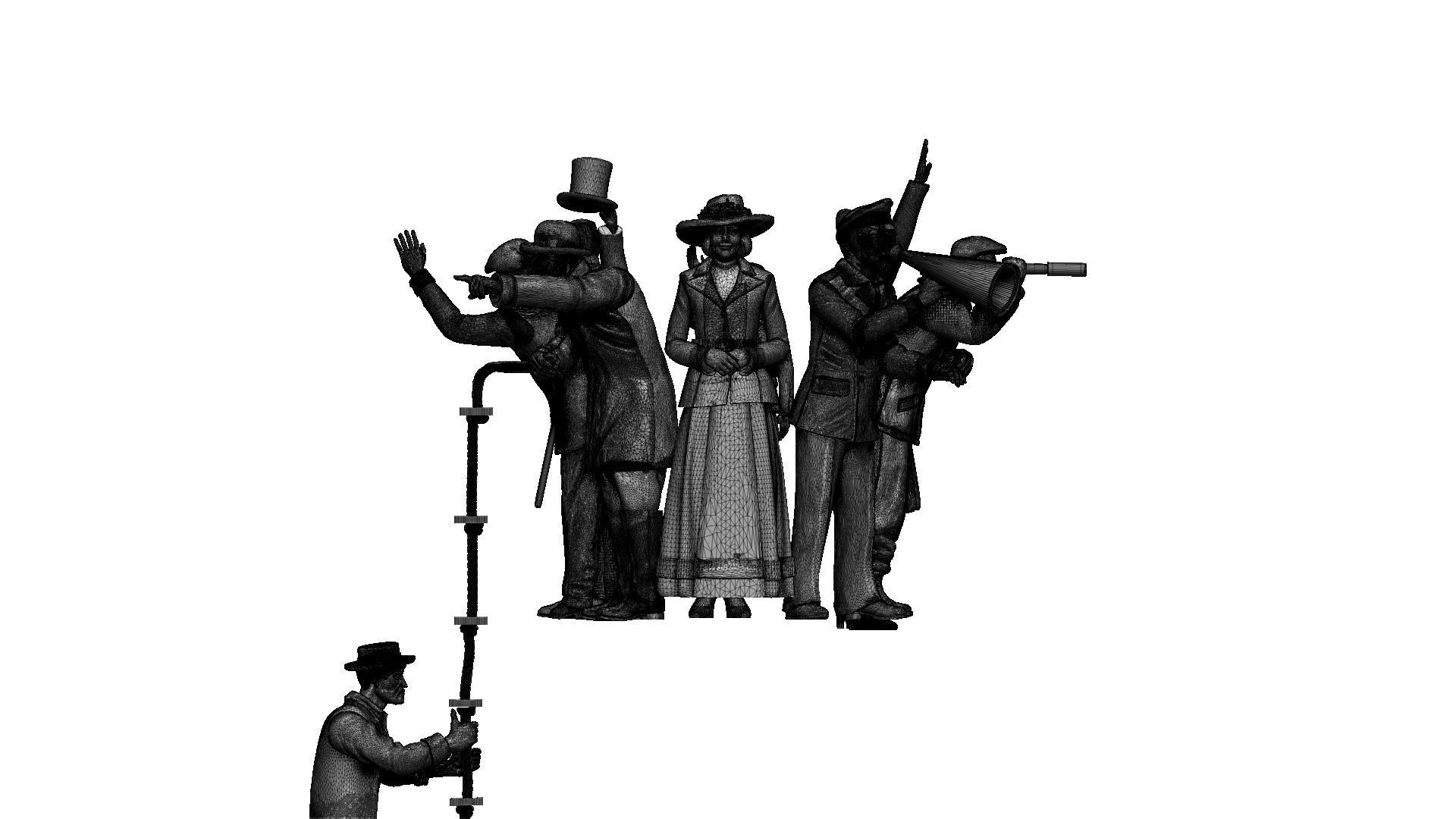 air ballon and passengers 3D print model_50