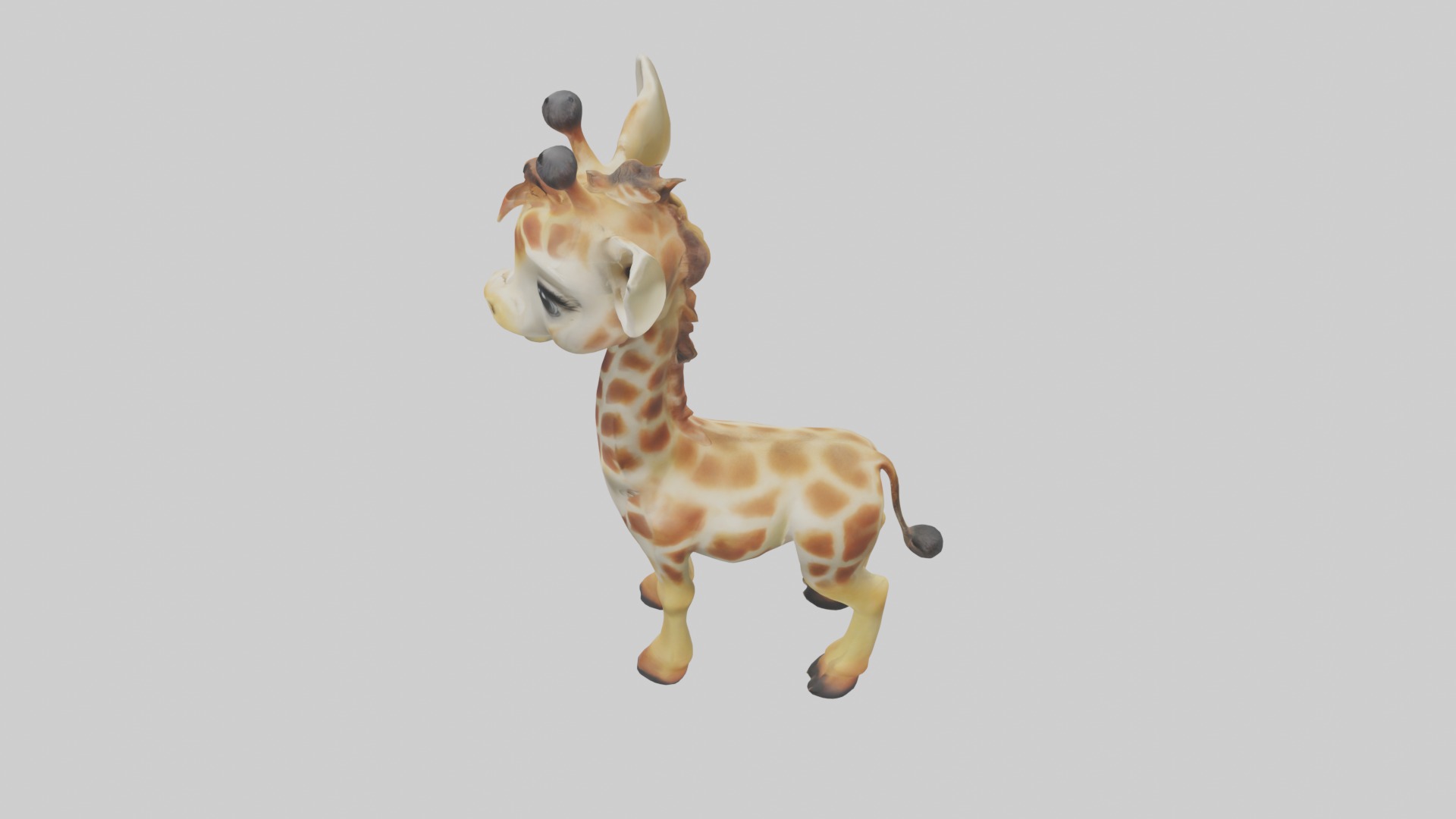 Babygiraffe Model 1 Low-poly 3D model_11