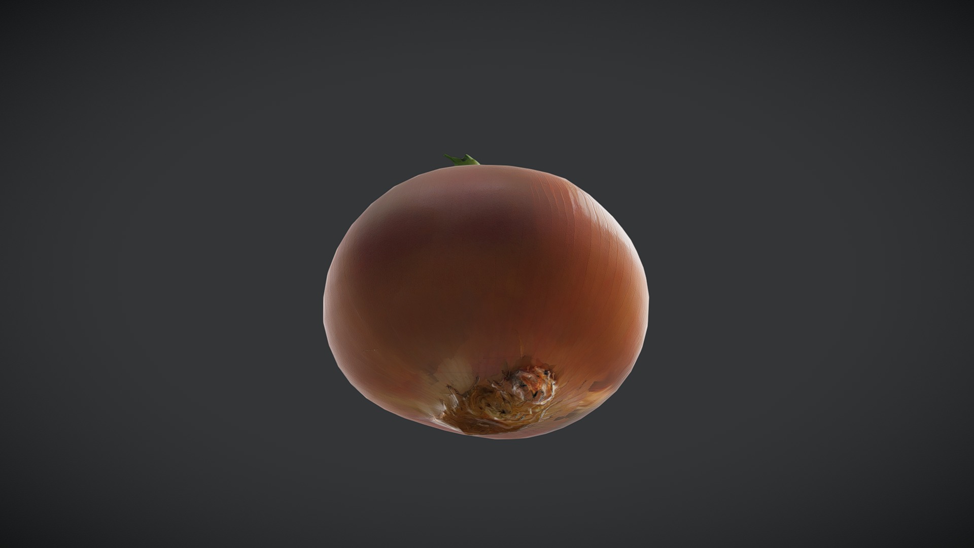 Onion Low-poly 3D model_5