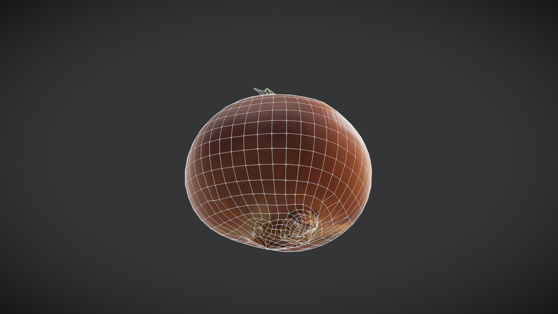 Onion Low-poly 3D model_6