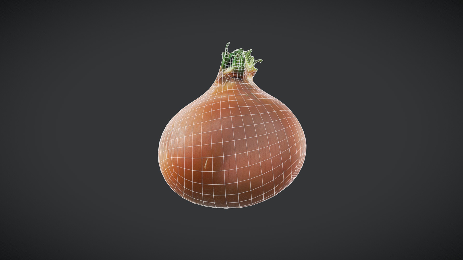 Onion Low-poly 3D model_2
