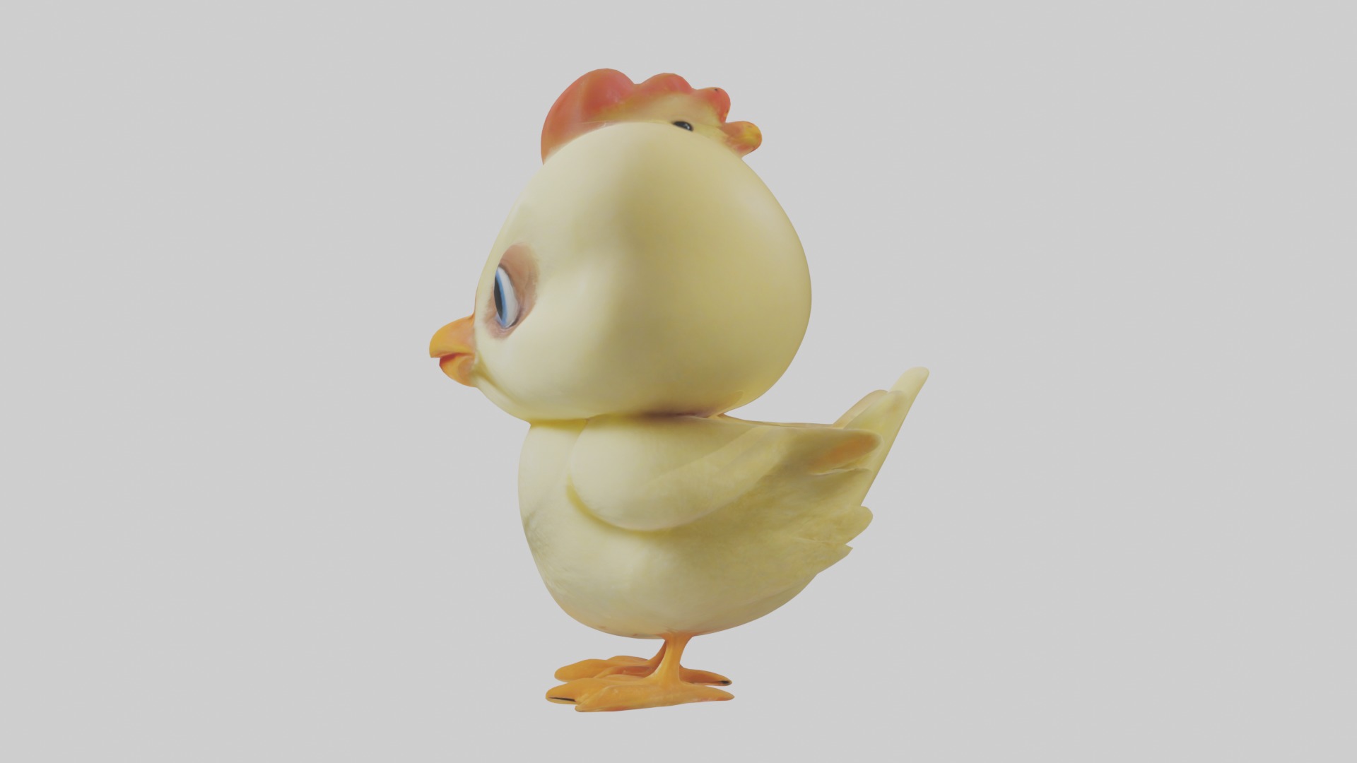 Babychicken Model 1 Low-poly 3D model_6