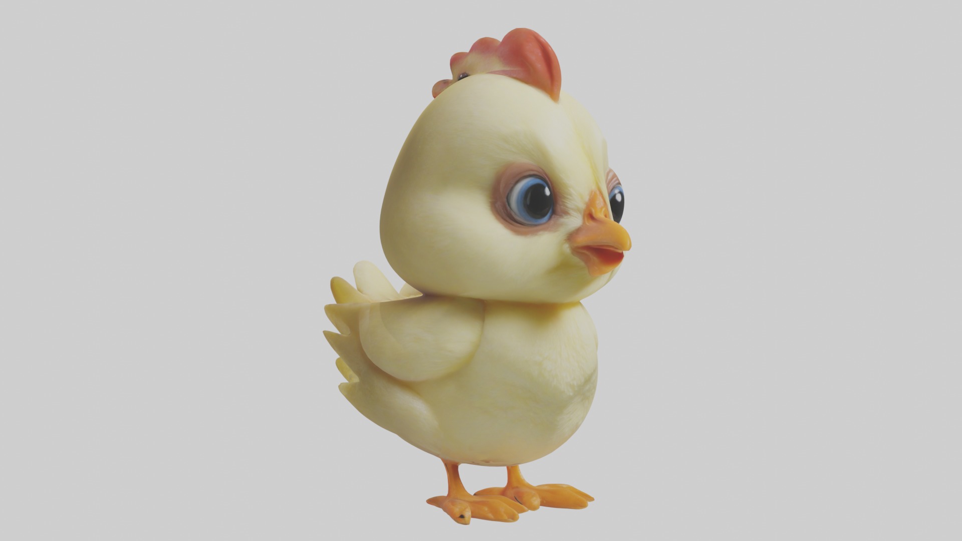 Babychicken Model 1 Low-poly 3D model_1