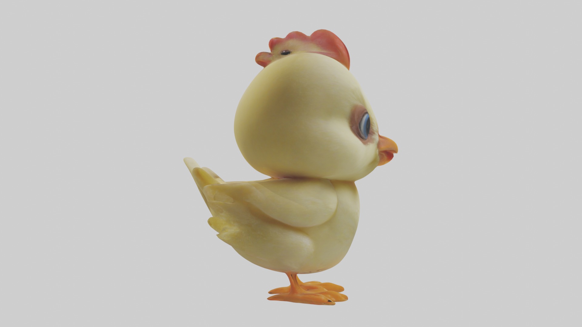 Babychicken Model 1 Low-poly 3D model_7
