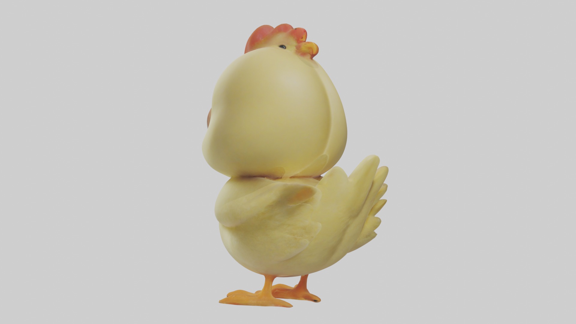 Babychicken Model 1 Low-poly 3D model_3