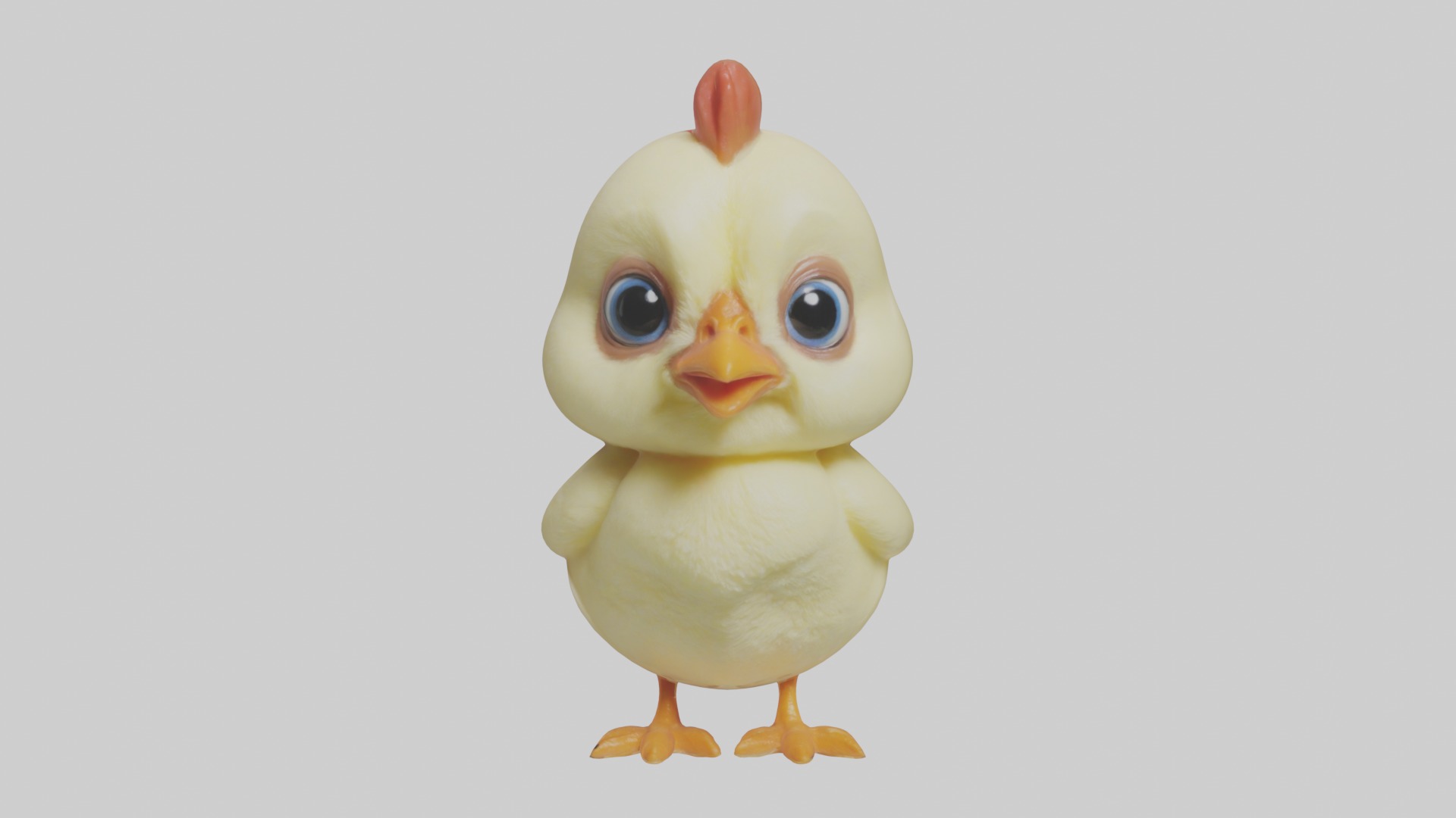 Babychicken Model 1 Low-poly 3D model_5