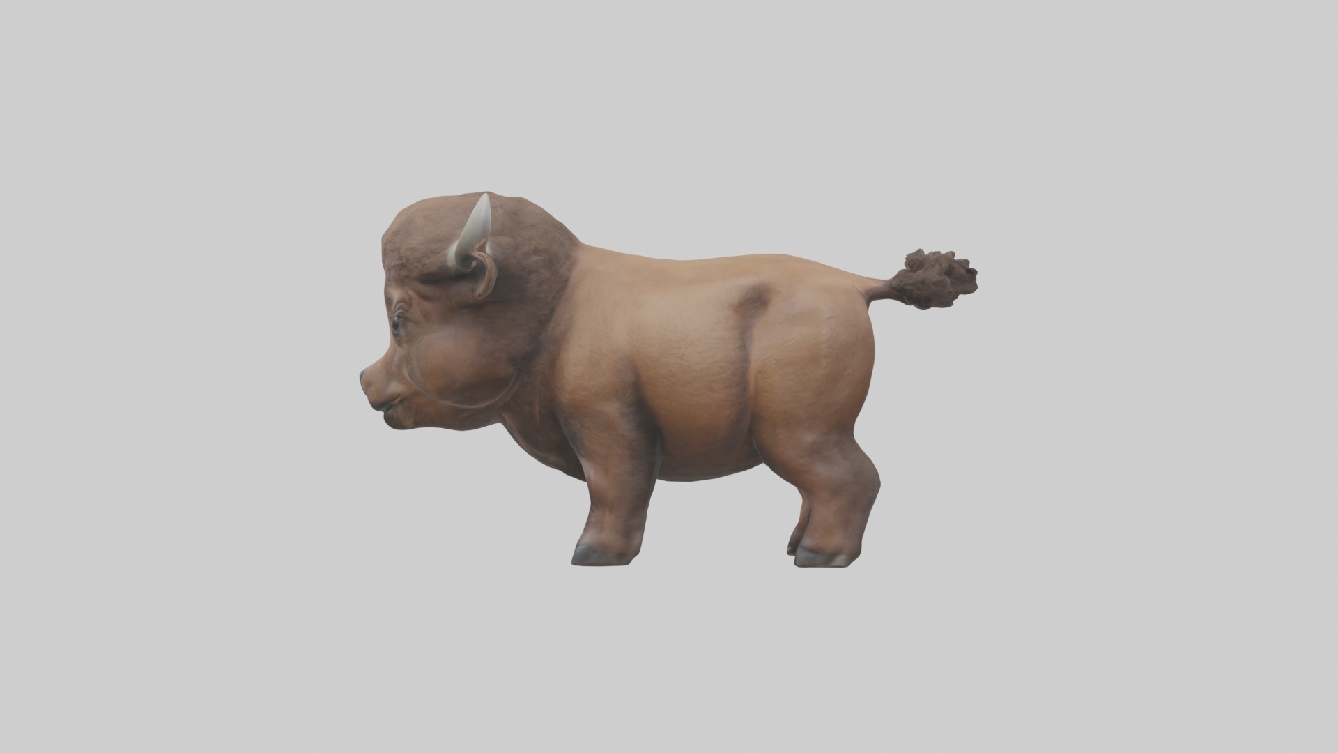Babybison Model 1 Low-poly 3D model_6