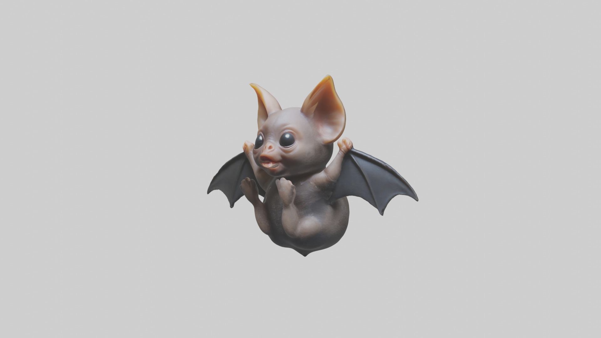 Babybat Model 1 Low-poly 3D model_4