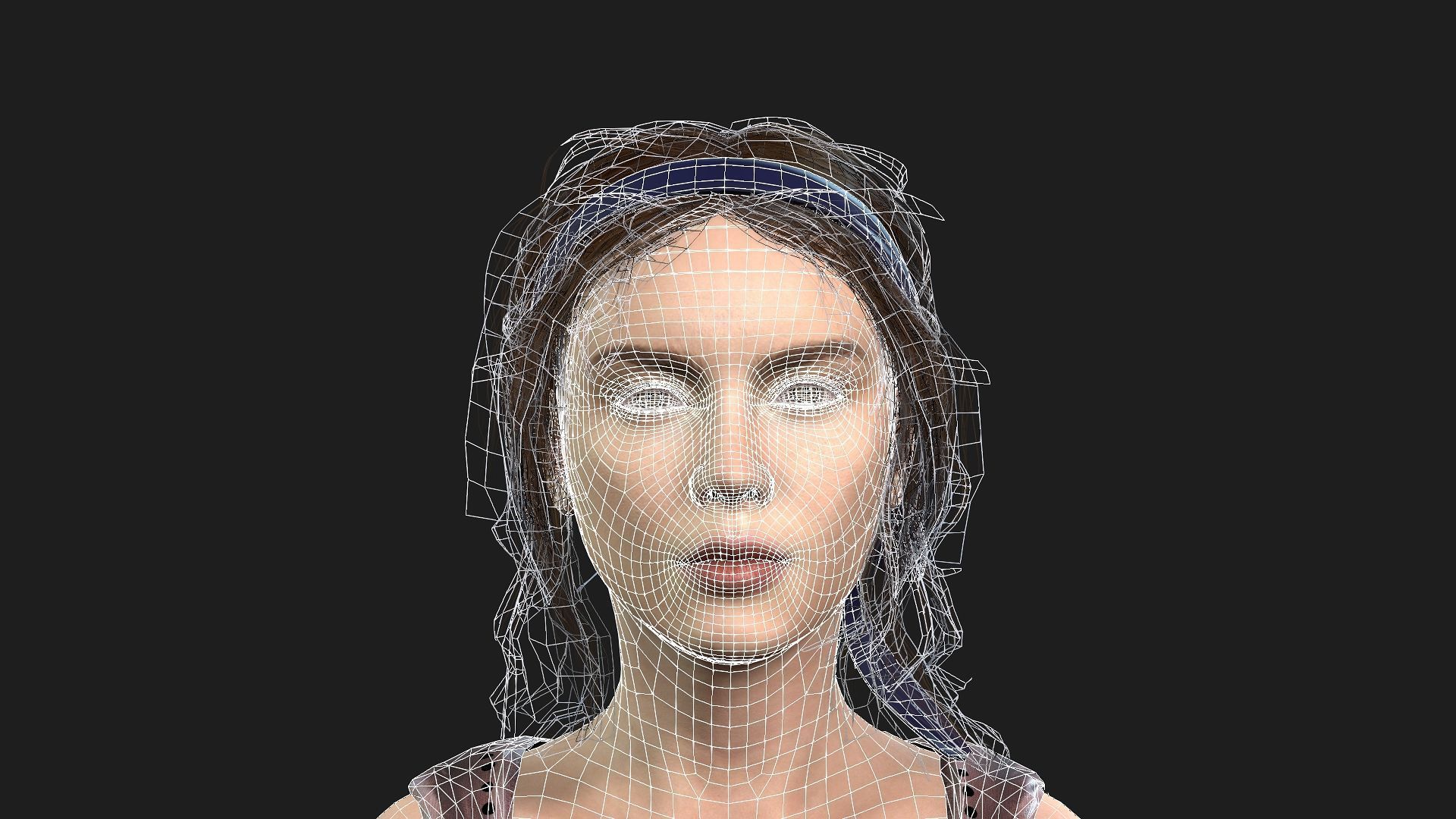 Beautiful Woman Game-Ready Model 3D model_21