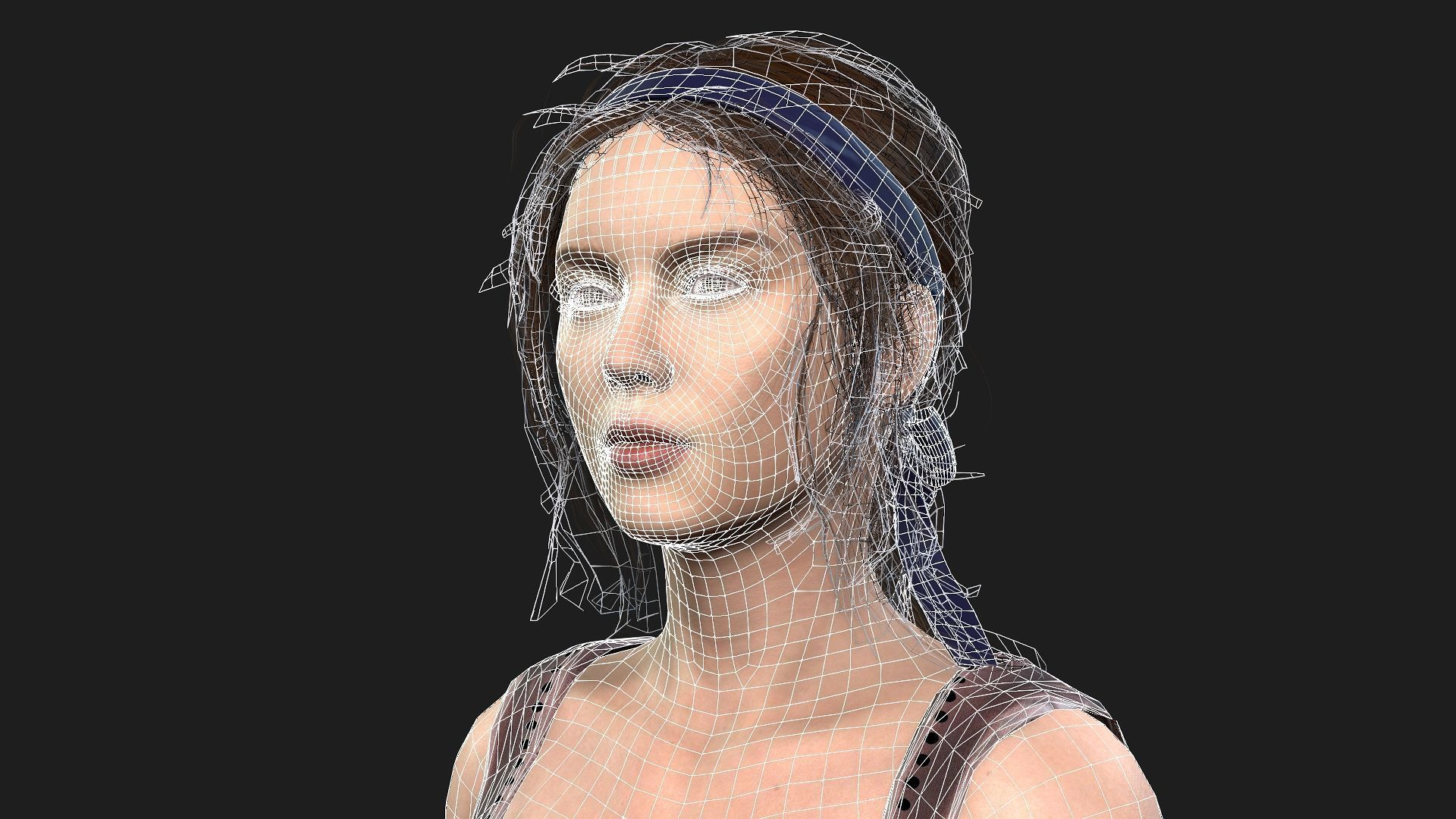 Beautiful Woman Game-Ready Model 3D model_22