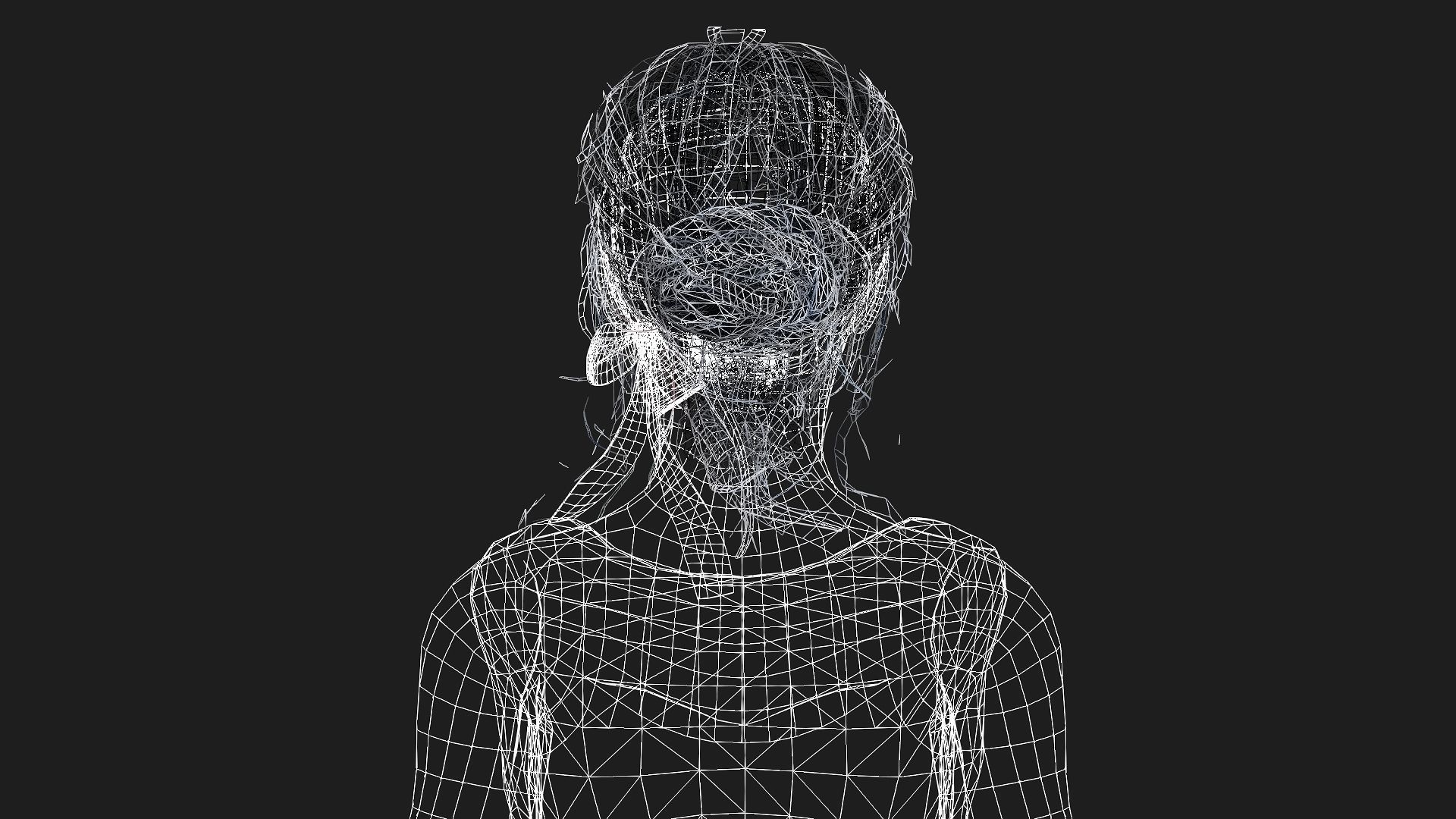 Beautiful Woman Game-Ready Model 3D model_15