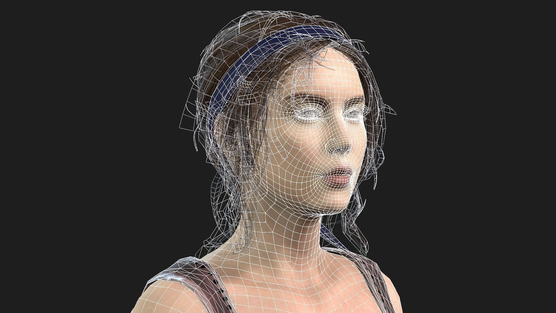 Beautiful Woman Game-Ready Model 3D model_23