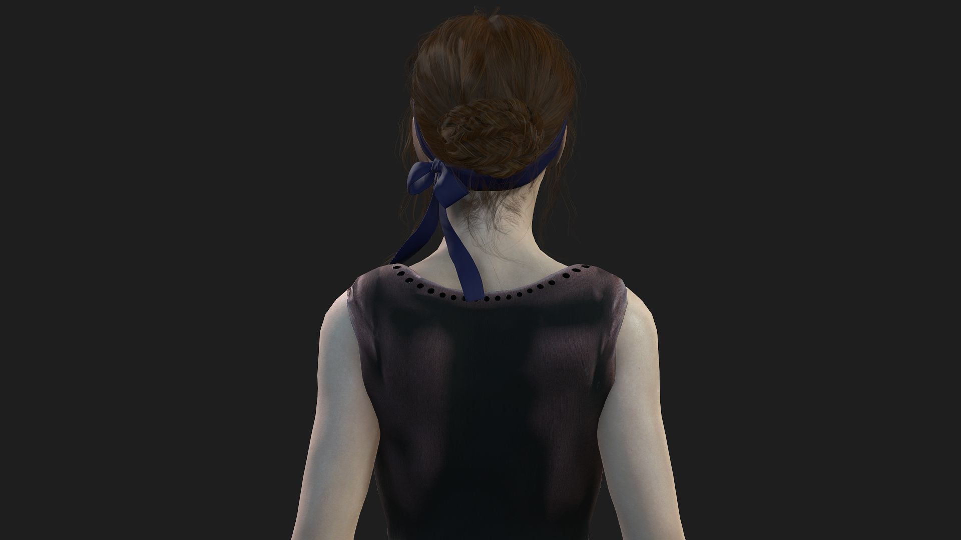 Beautiful Woman Game-Ready Model 3D model_5