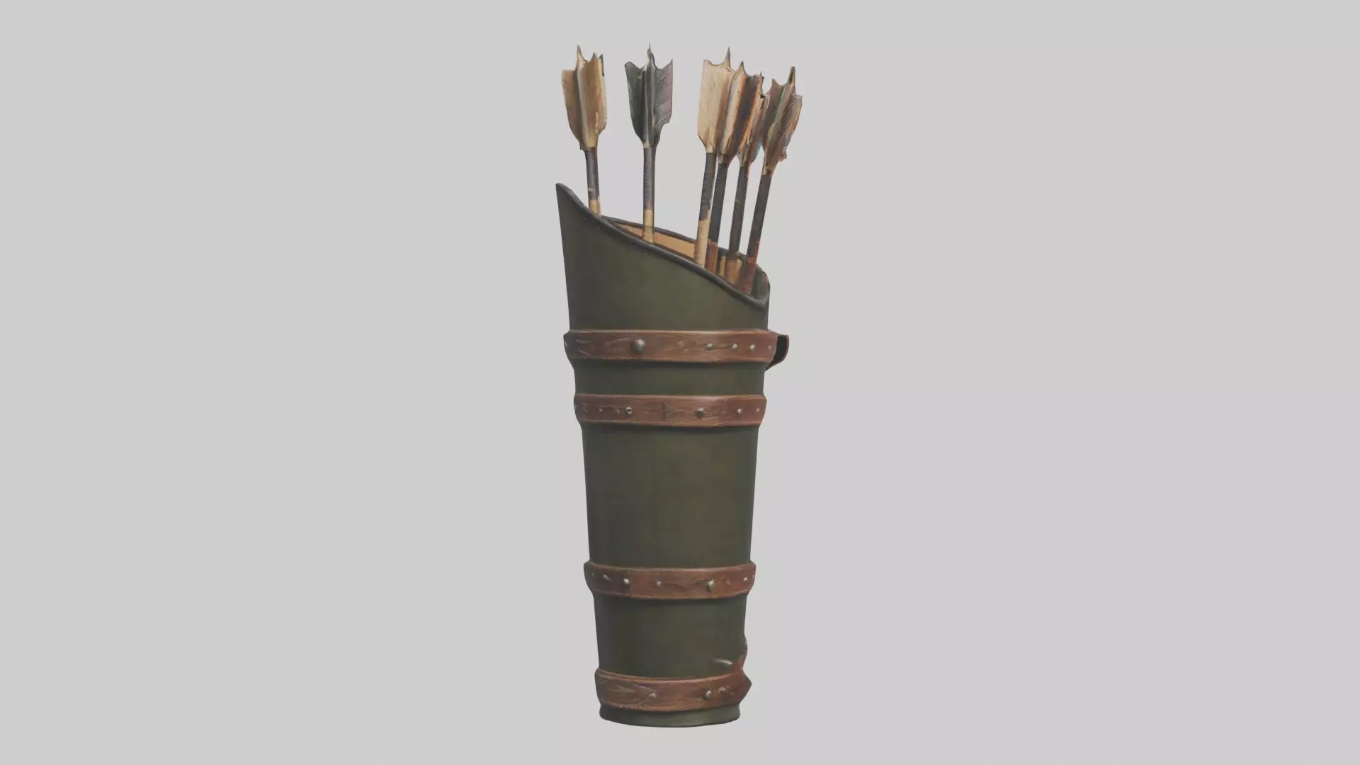 Arrowquiver Model 1 Low-poly 3D model_0