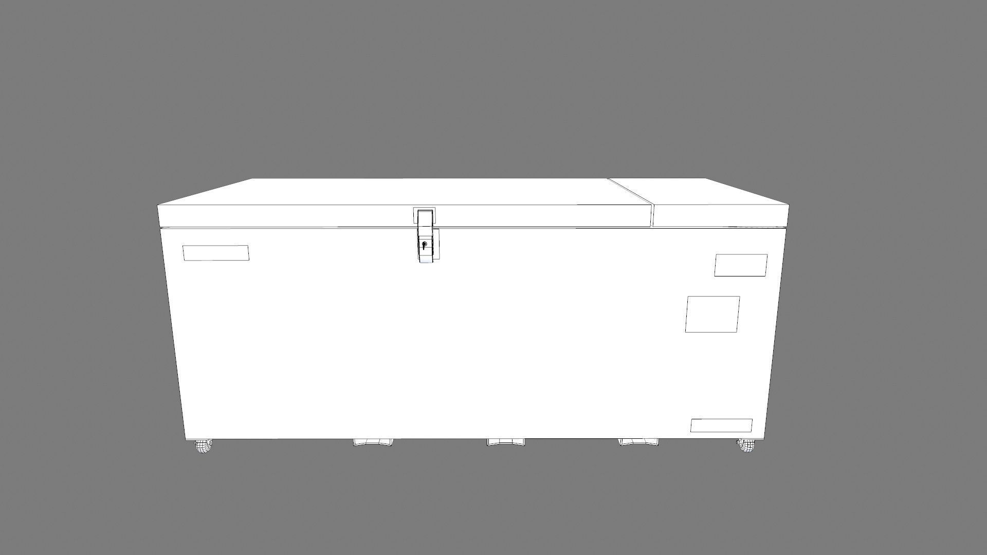 Deep Freezer Low-poly 3D model_13