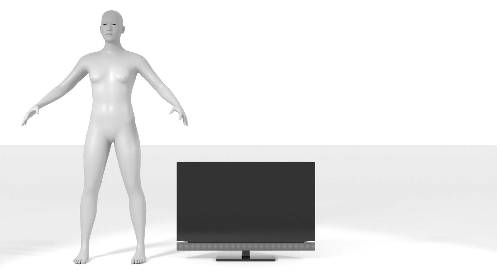 TV 32inch Low-poly 3D model_4