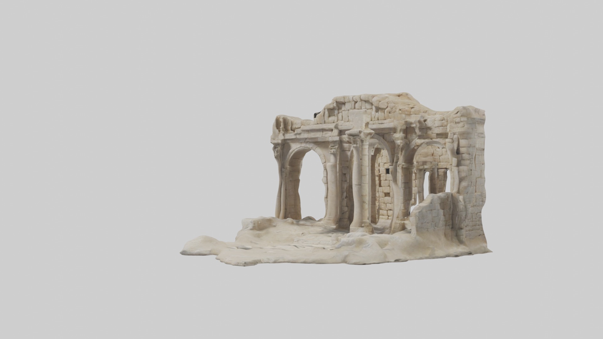 Ancient Ruins Model 1 Low-poly 3D model_4