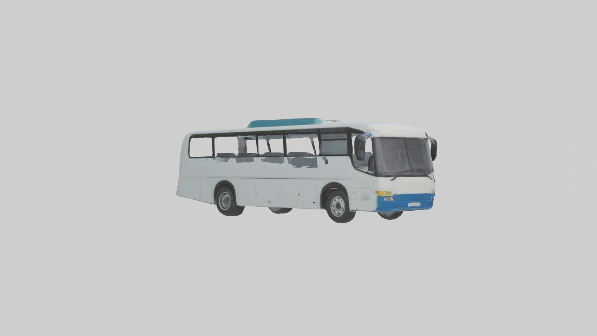 Airport Bus Model 1 Low-poly 3D model_2