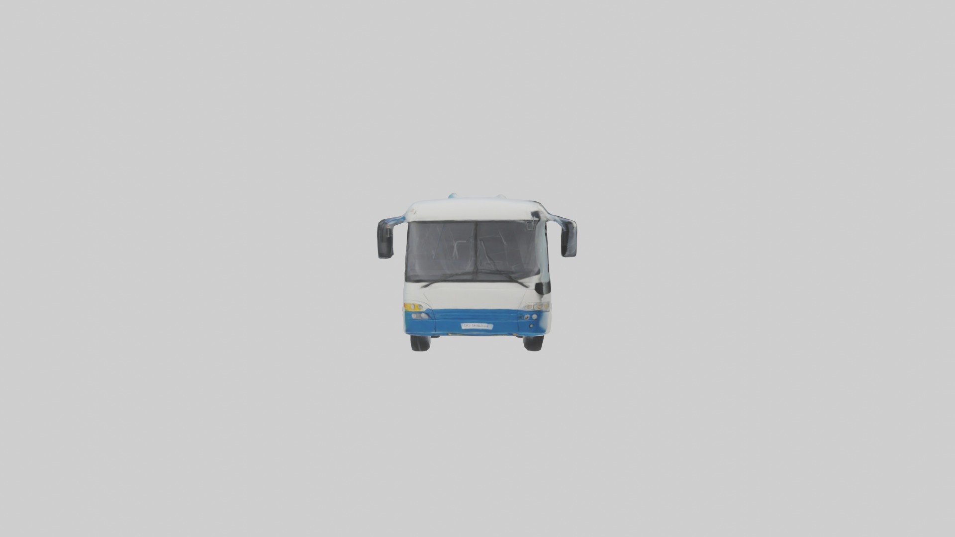 Airport Bus Model 1 Low-poly 3D model_7