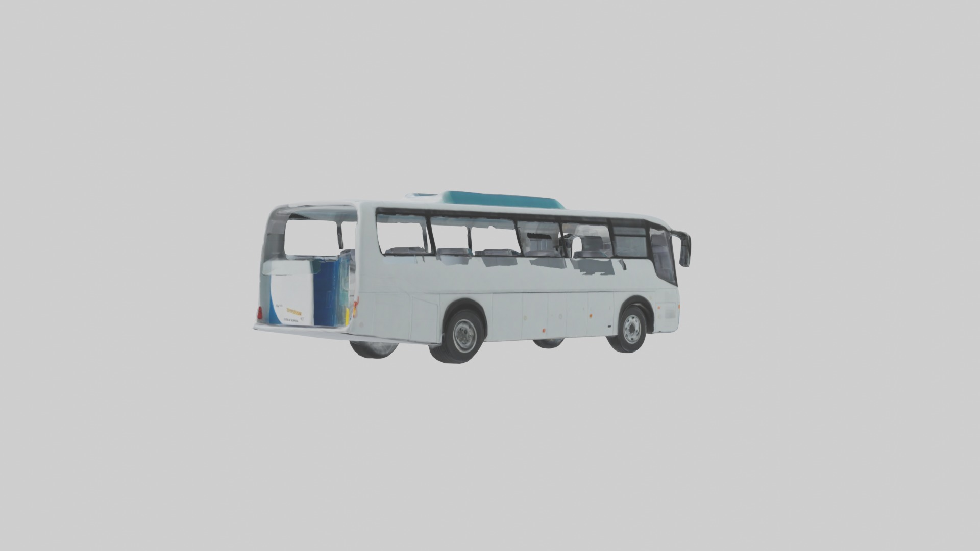 Airport Bus Model 1 Low-poly 3D model_1