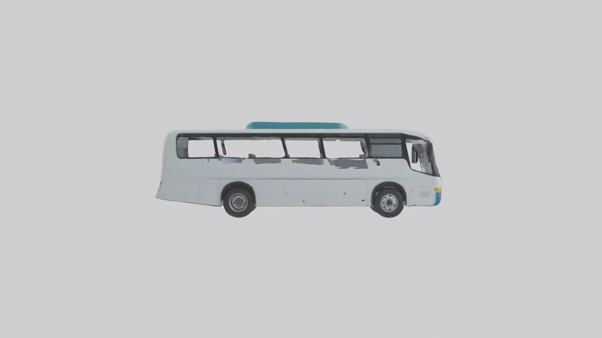 Airport Bus Model 1 Low-poly 3D model_0